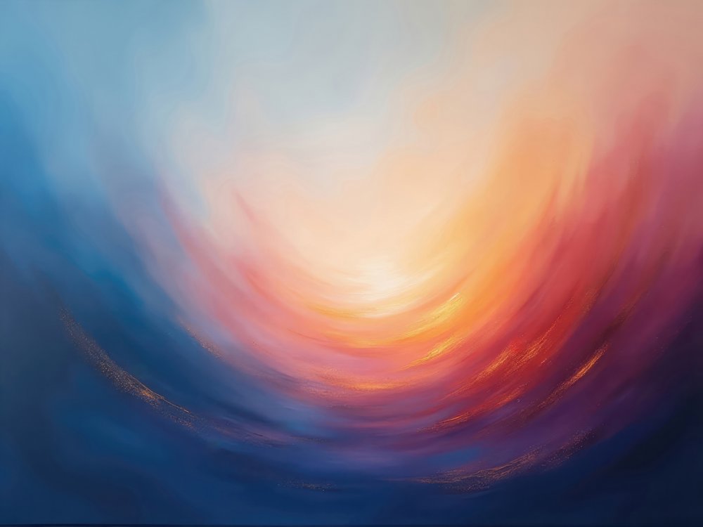 Abstracte zonsondergangsgloed door Alpenglow Workshop
