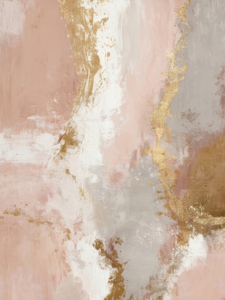 Blush Gold Abstractie door Alpenglow Workshop