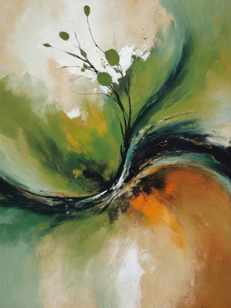 Vloeiende botanische abstractie door Alpenglow Workshop