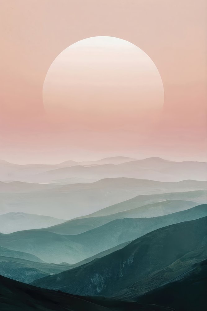 Pastelkleurige berghorizon door Alpenglow Workshop
