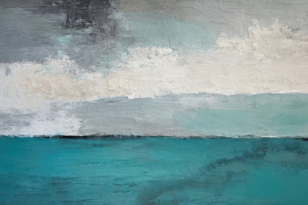 Teal Ocean Horizon door Alpenglow Workshop