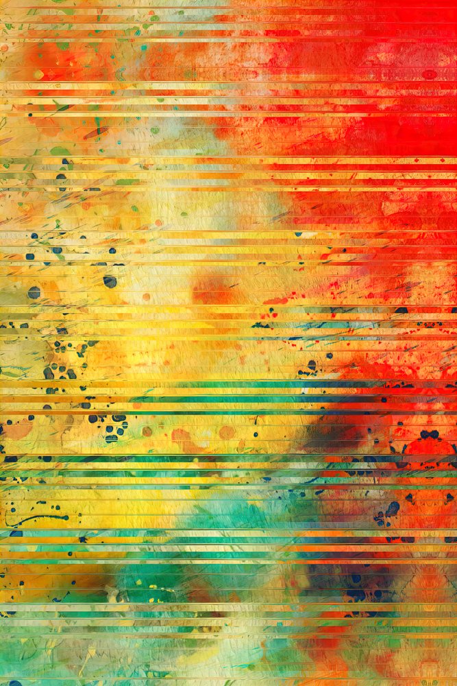 Levendige abstracte aquarel door Alpenglow Workshop