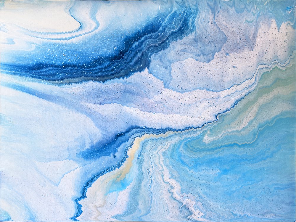 Abstracte oceaanstromingen door Alyson Storms