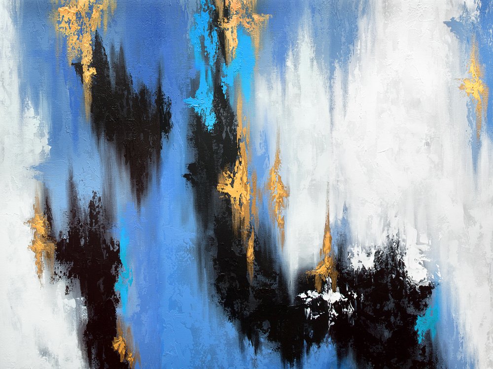 Blue Gold Dynamic Flow door Alyson Storms