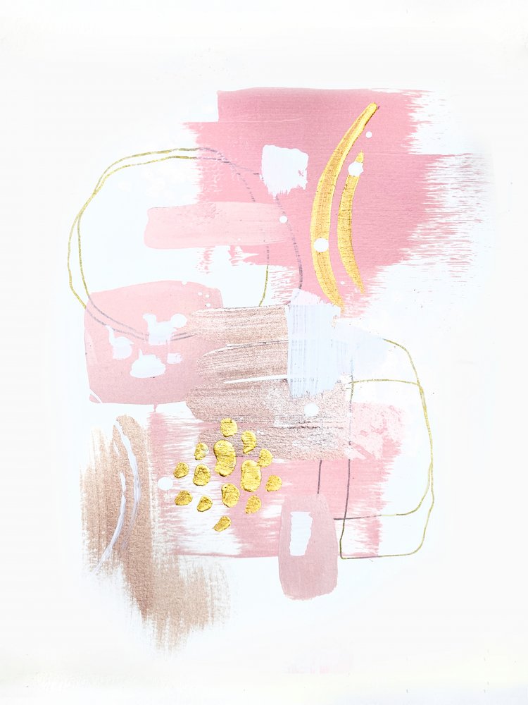 Blush Gold Abstract door Alyson Storms
