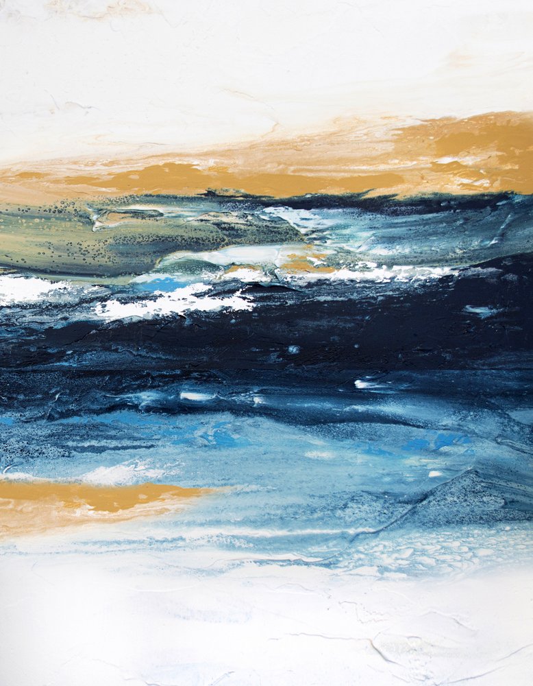 Diepblauwe oceaan goud door Alyson Storms