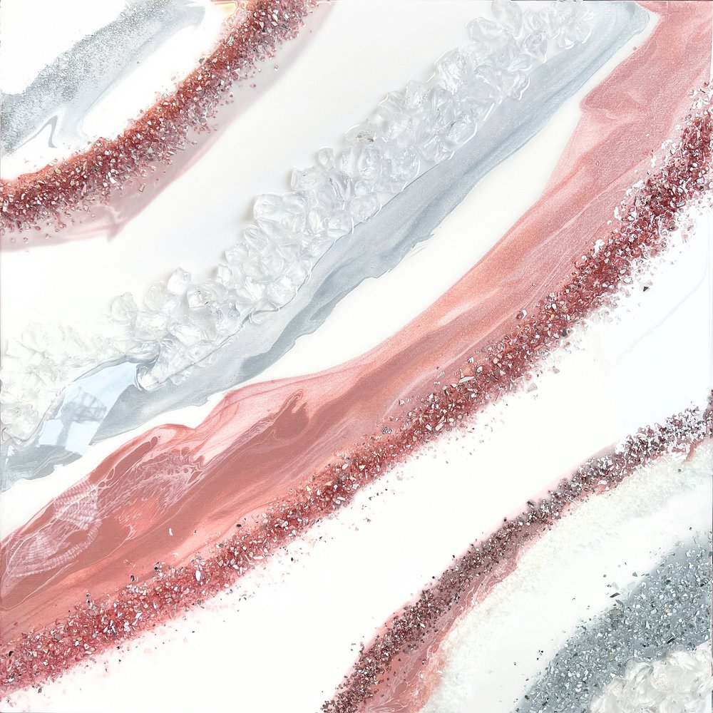 Roségouden geode-stroom door Alyson Storms