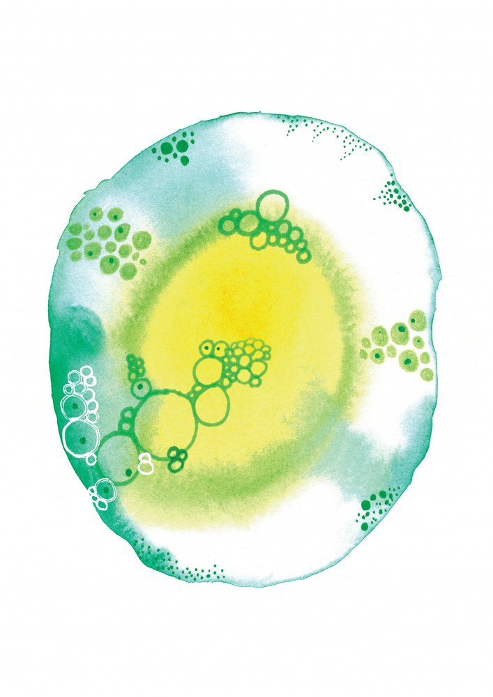 Biologische vloeistofbellen door Amy Louise Baker