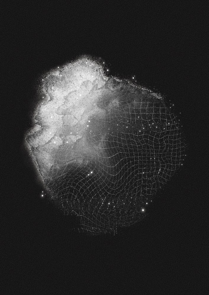 Starry Nebula Net door Amy Louise Baker