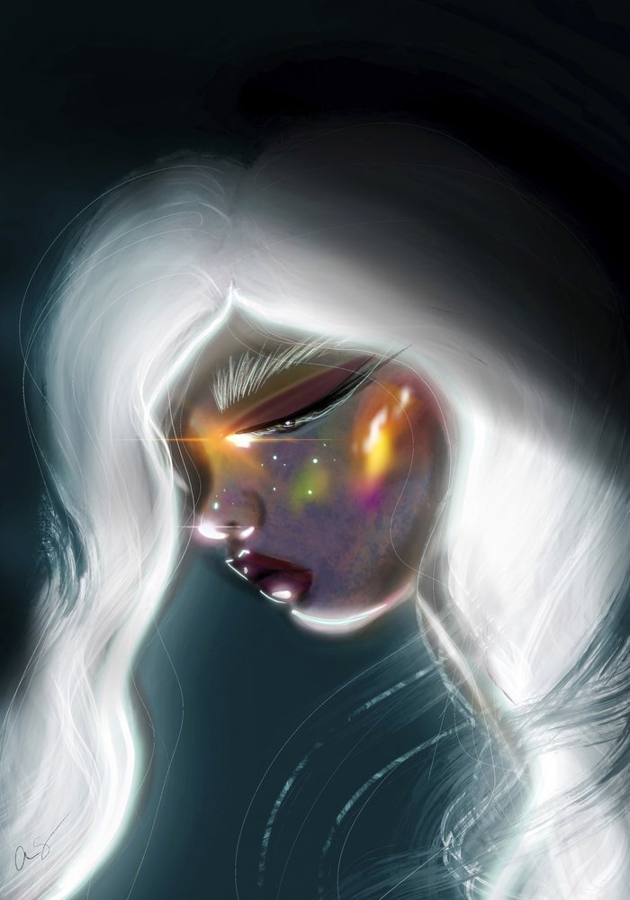 Portret van een kosmische vrouw door Amy Straley