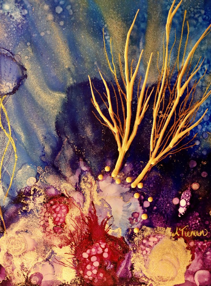 Vloeibaar goud oceaan door Amy Tieman