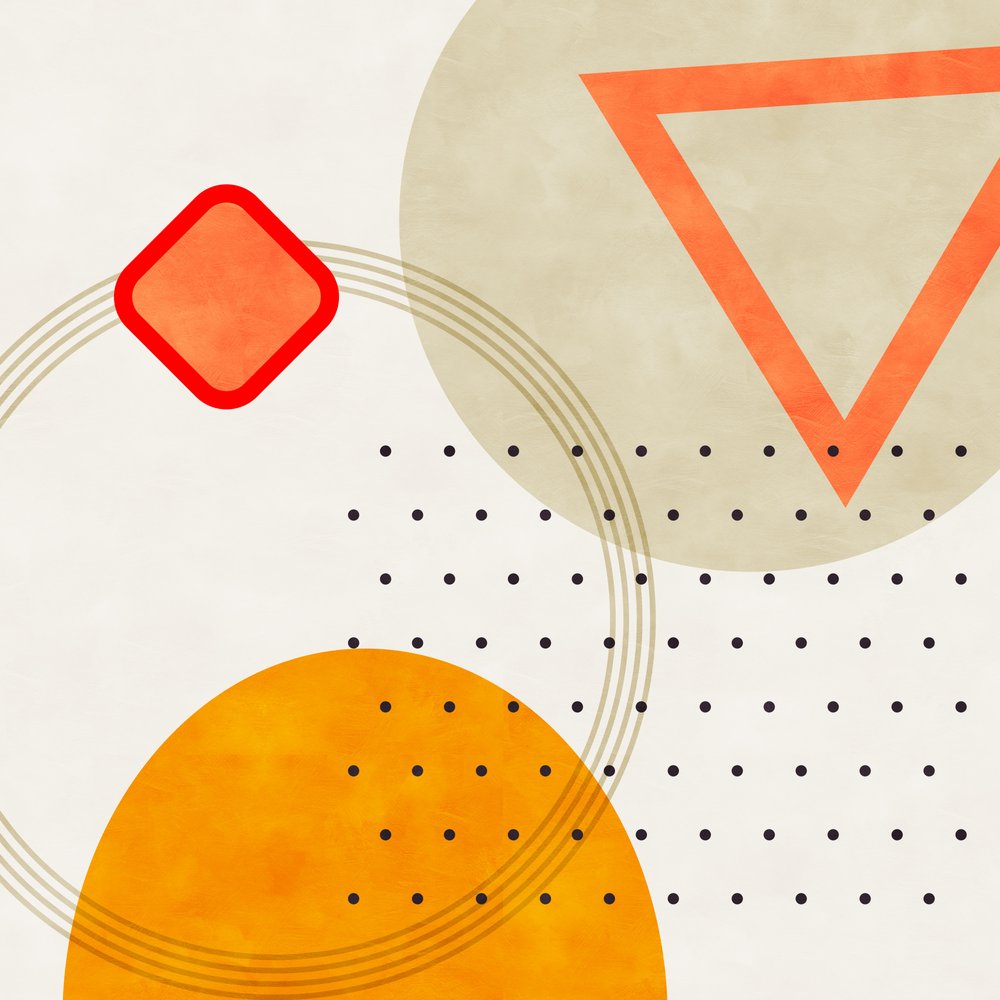 Midden Bauhaus-geometrie 3 door Ana Rut Bre