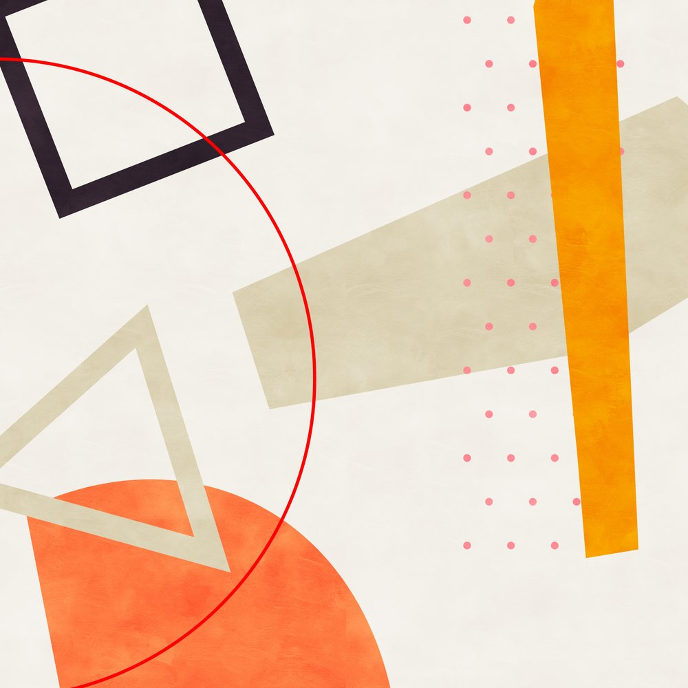 Midden Bauhaus-geometrie 6 door Ana Rut Bre