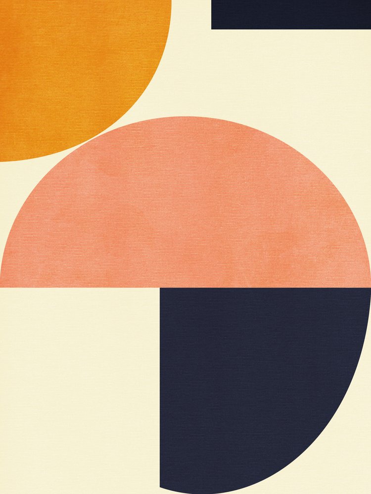 Rainbow Plus Shapes  Blauw Mosterd2 door Ana Rut Bre