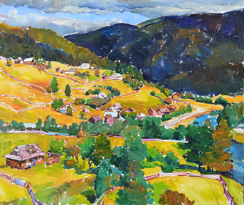 Kleurrijk bergdorp door Andrii Kutsachenko