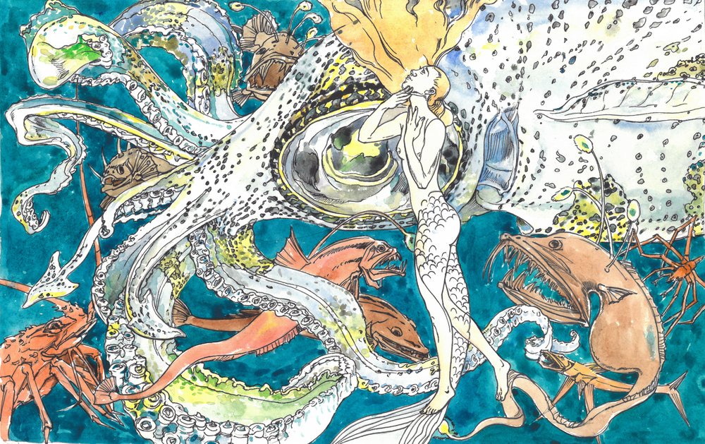 De opstijging van de diepzee-octopus door Andrii Kutsachenko