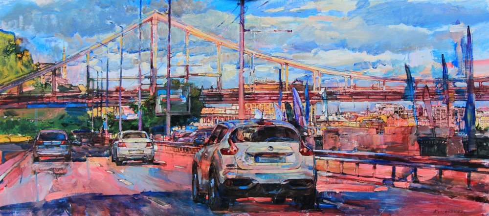 De levendige stadsbrug door Andrii Kutsachenko