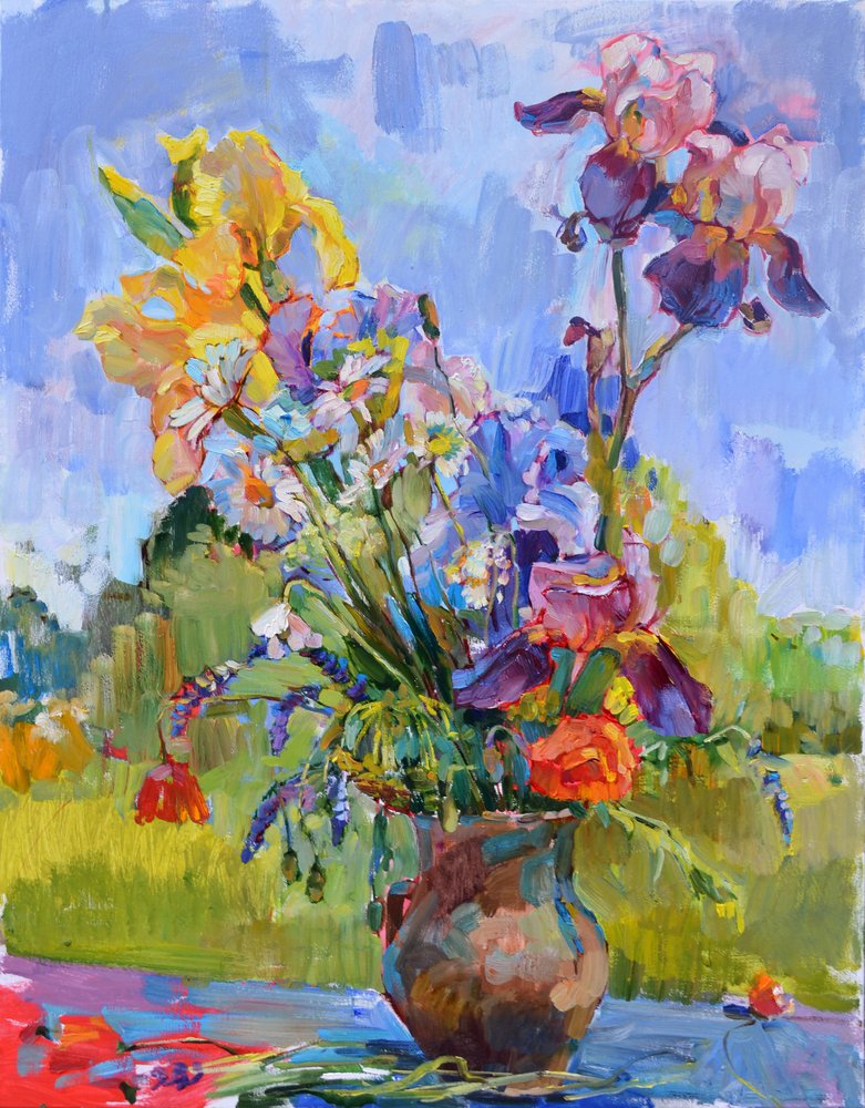 Kleurrijke tuinirissen door Andrii Kutsachenko