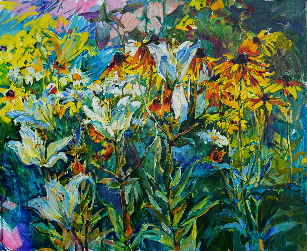 Levendige zomertuin door Andrii Kutsachenko
