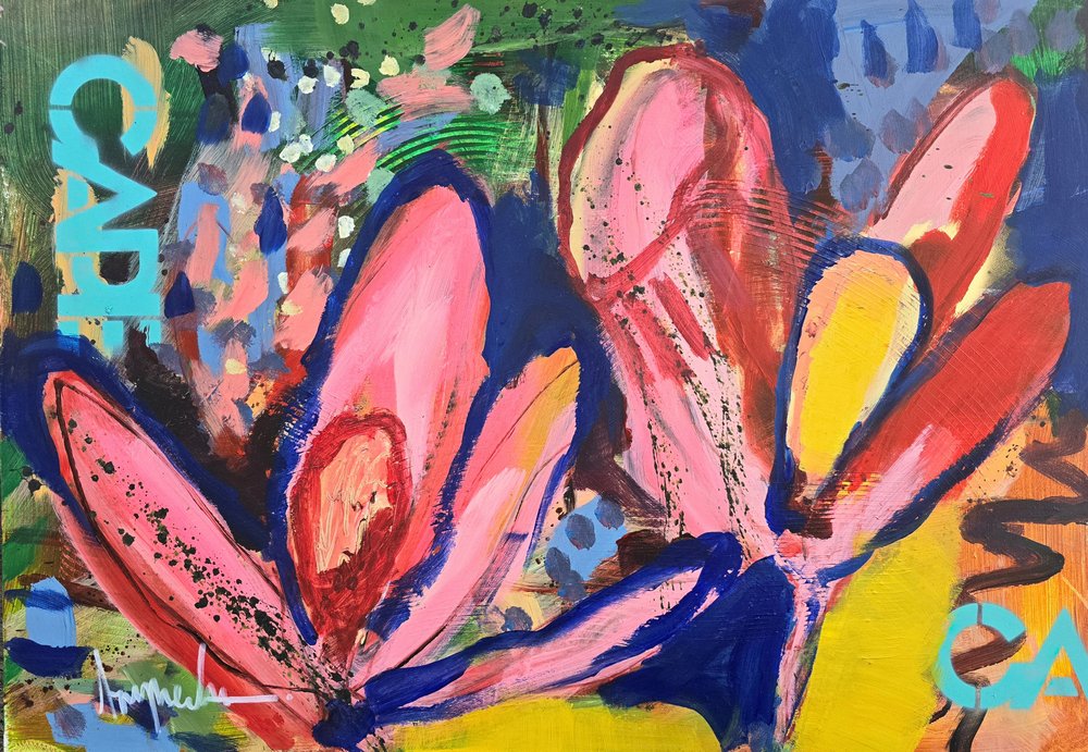 Levendig bloemenmotief door Angela Maritz