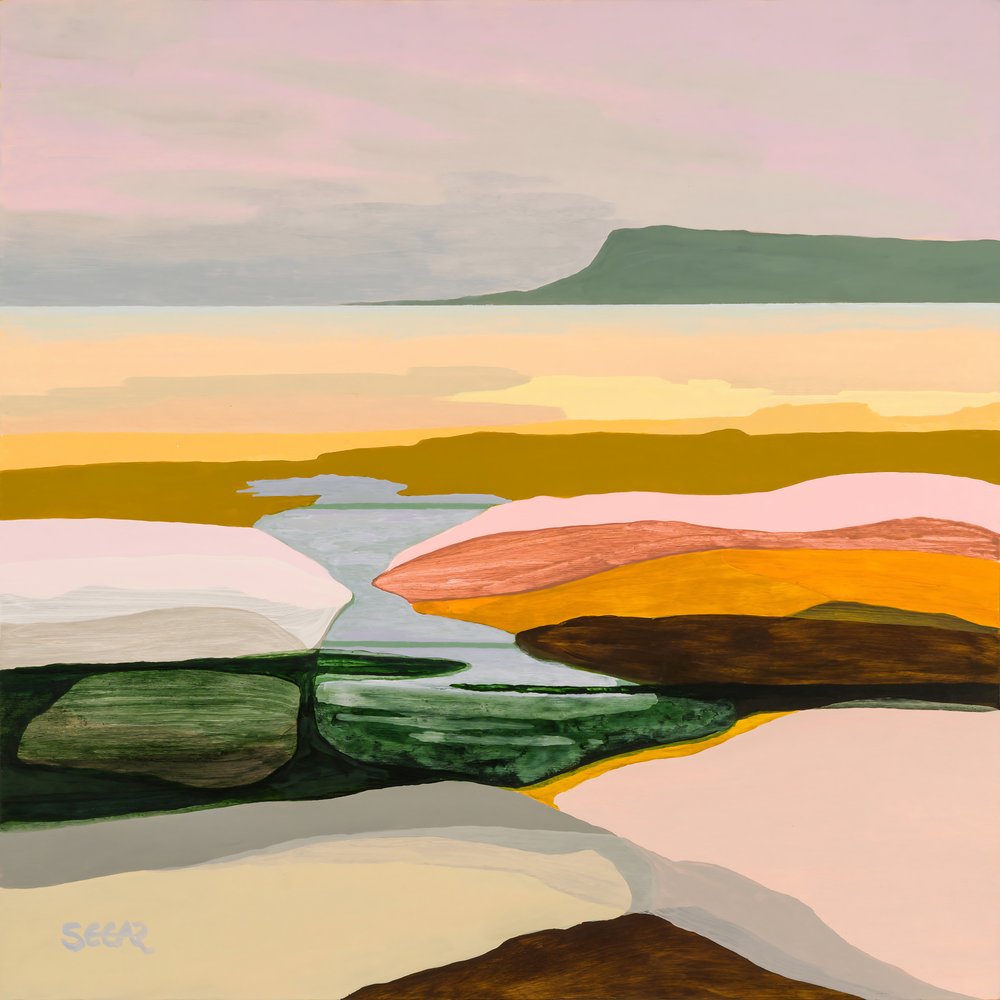 Rustig abstract landschap door Angela Seear