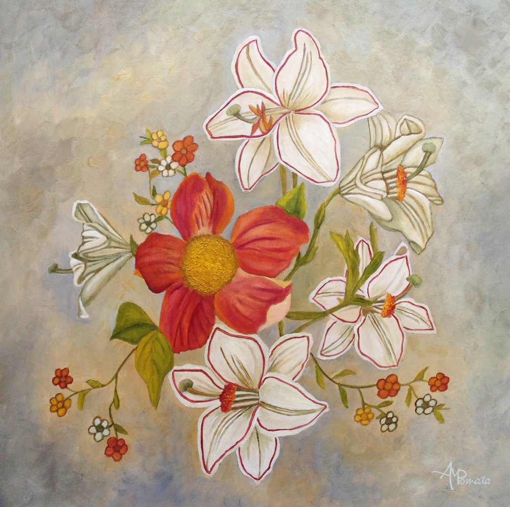 Elegante witte lelies door Angeles M. Pomata