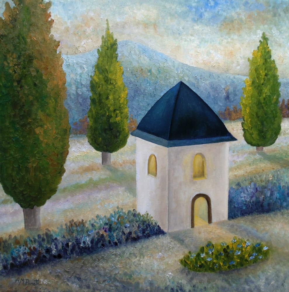 Mountain House-cipressen door Angeles M. Pomata