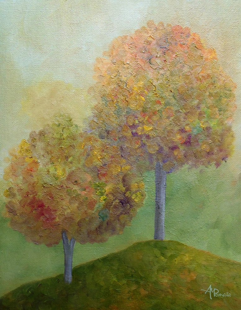 Vredige herfstbomen door Angeles M. Pomata