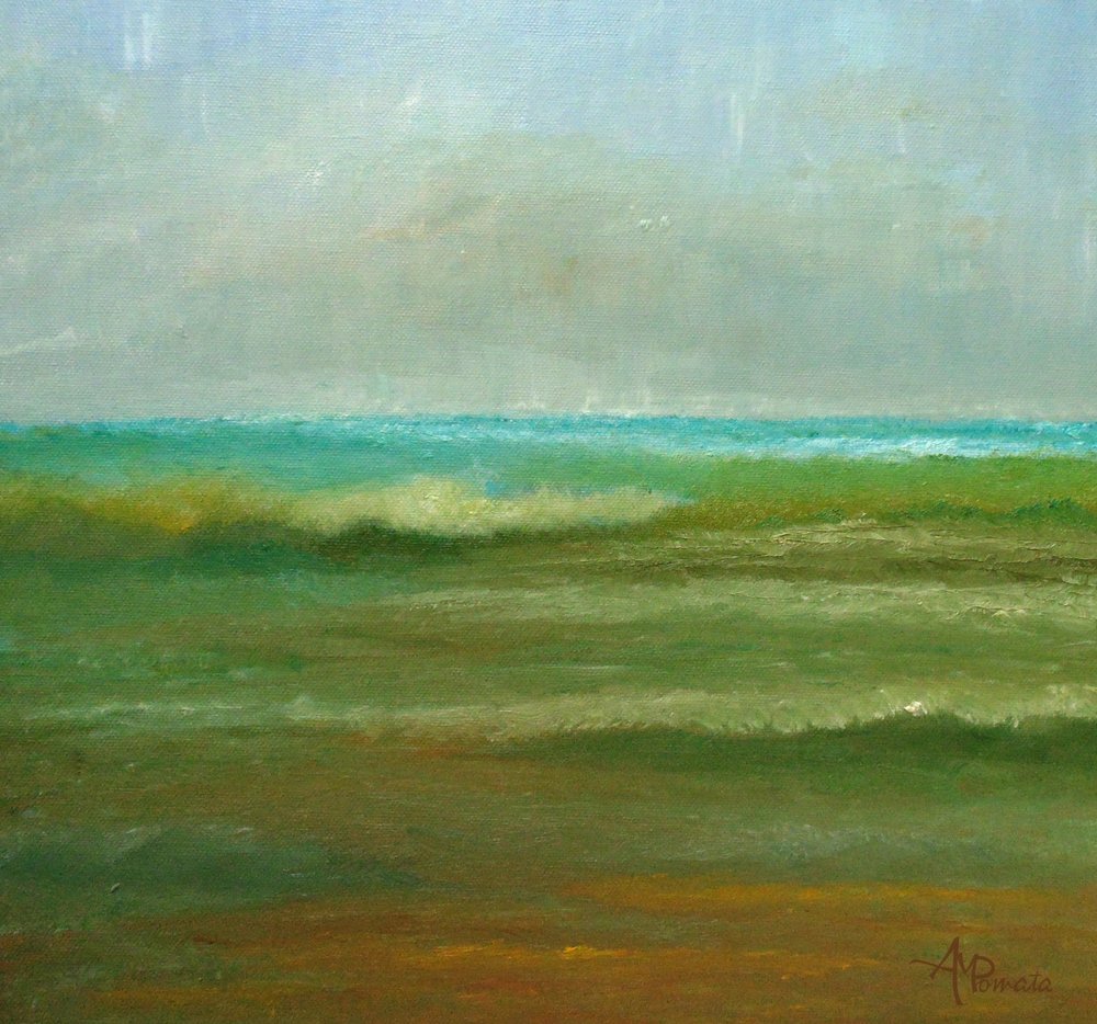 Golvende groene oceaan door Angeles M. Pomata