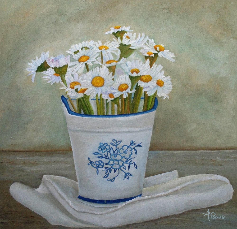 Rustieke madeliefjesemmer door Angeles M. Pomata
