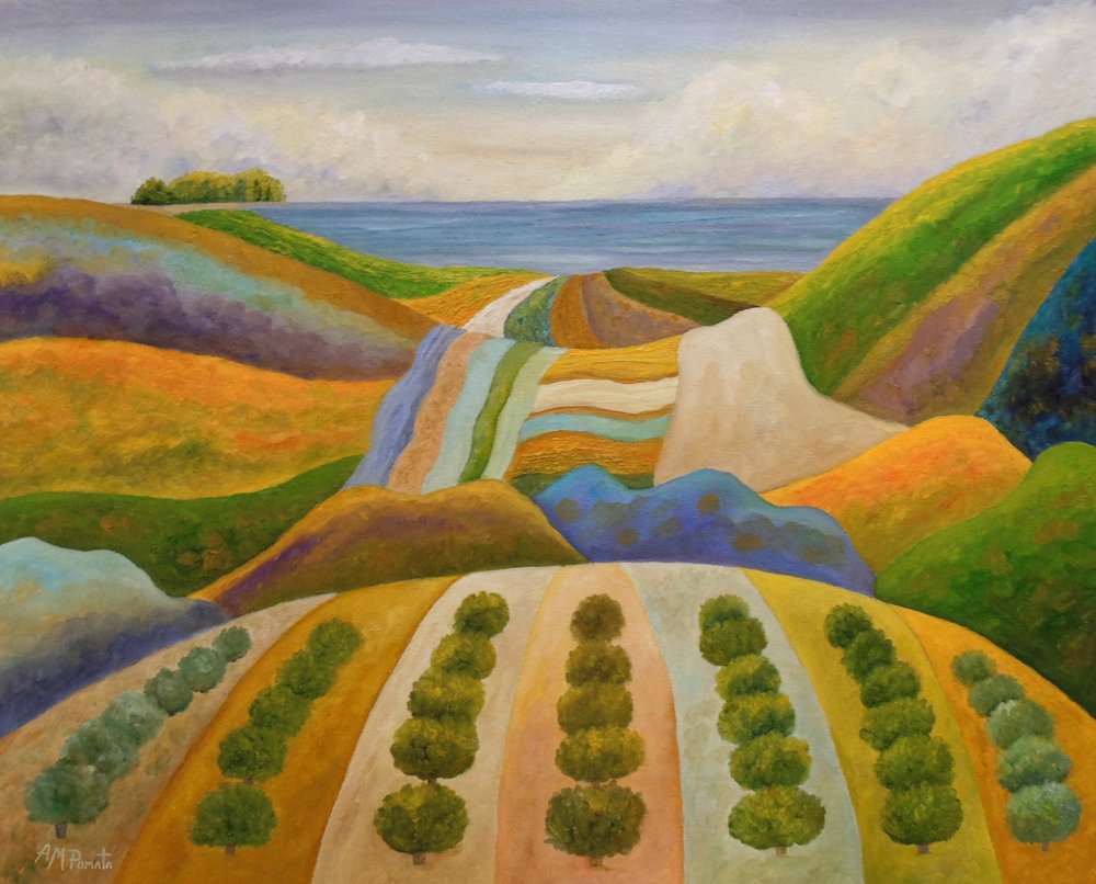 Levendige landbouwgebieden aan de kust door Angeles M. Pomata