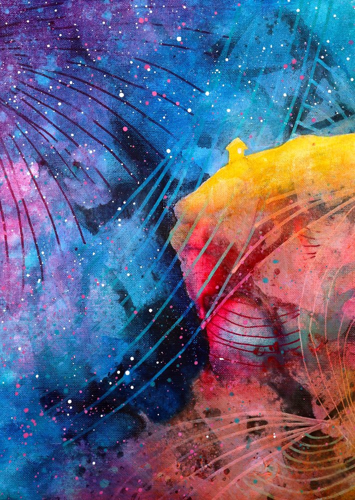 Levendige kosmische werveling door Ania Witwitzka