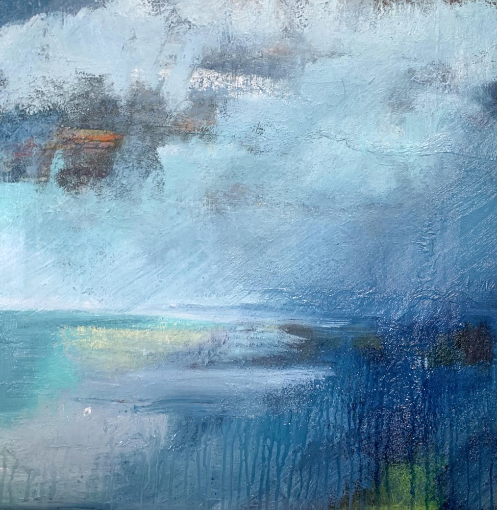 Moody Blue Zeegezicht door Anna-Karin Bergius