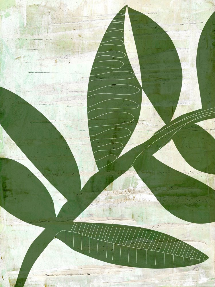Abstracte groene bladeren door Annick