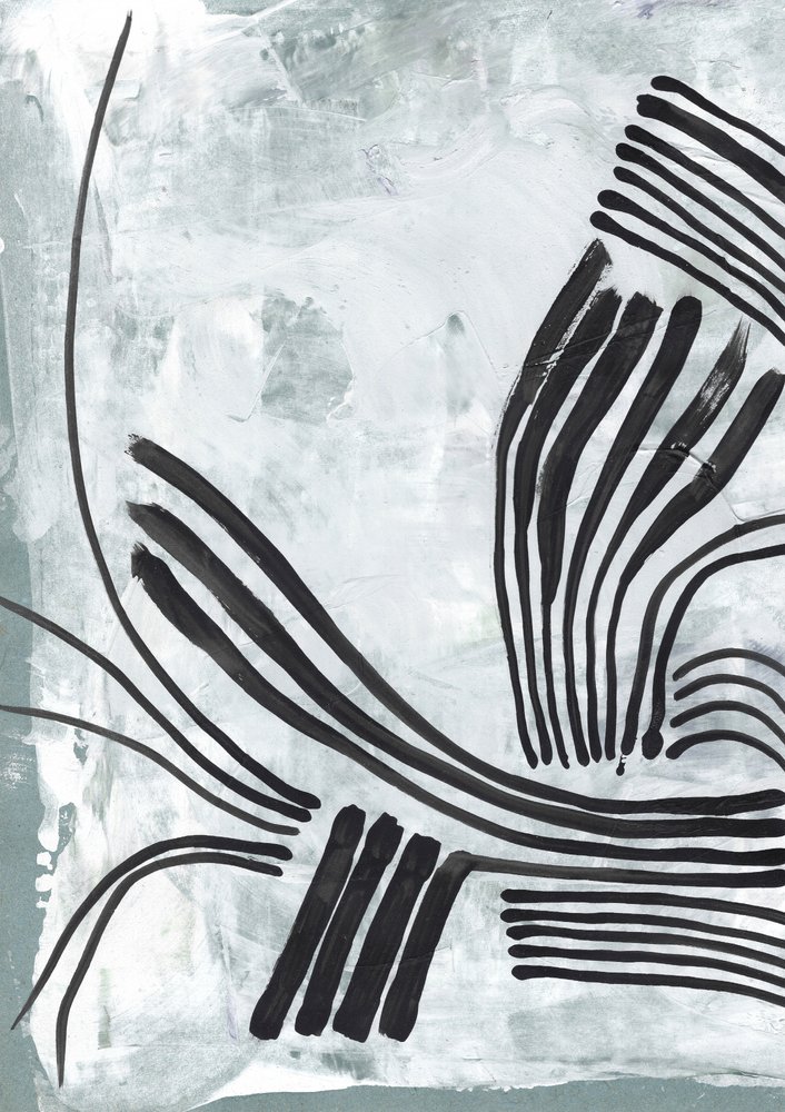 Dynamische abstracte lijnen door Annick