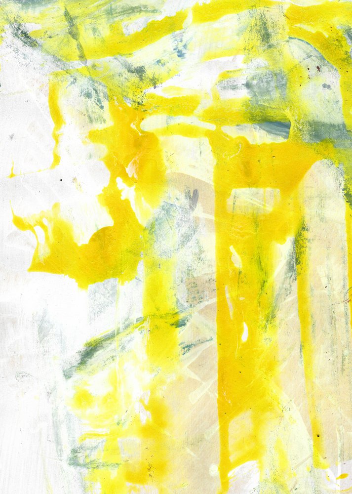 Modern geel abstract door Annick