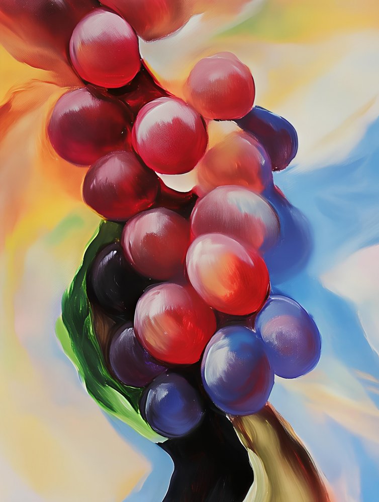 Druiven in juweelkleuren door Avanesova Elena