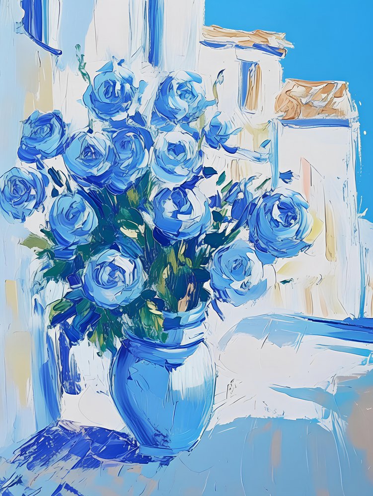 Mediterrane blauwe rozen door Avanesova Elena