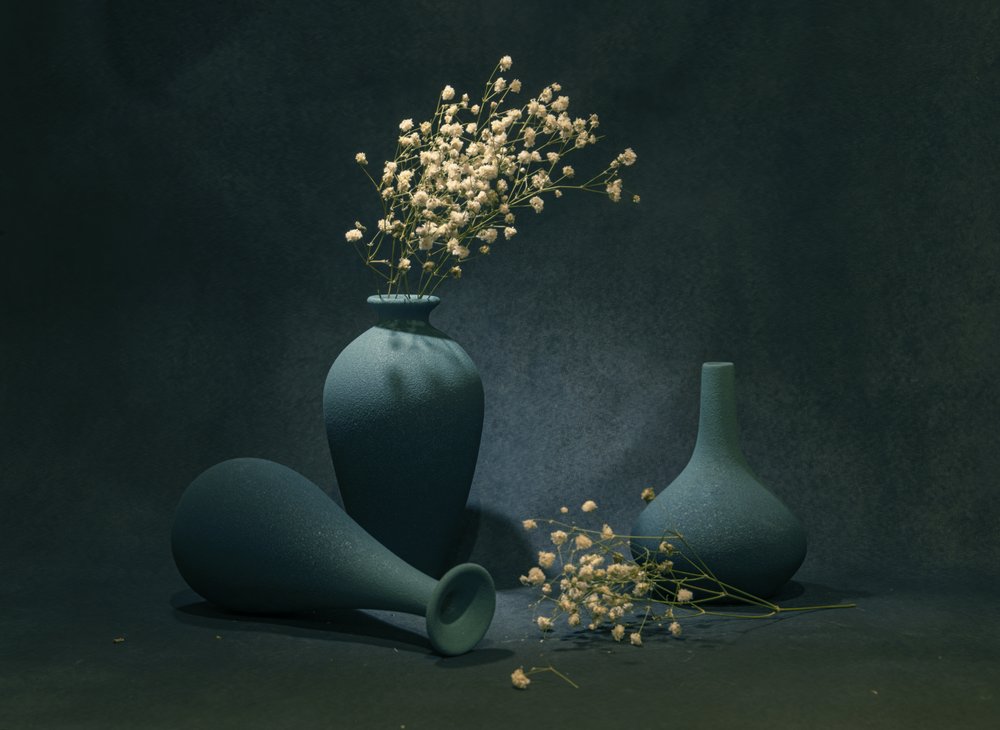 Moody Blue Stilleven door Betty Liu