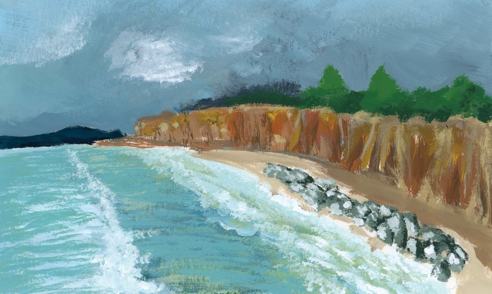 Stormachtig kustlandschap door Breanna Megan Studio