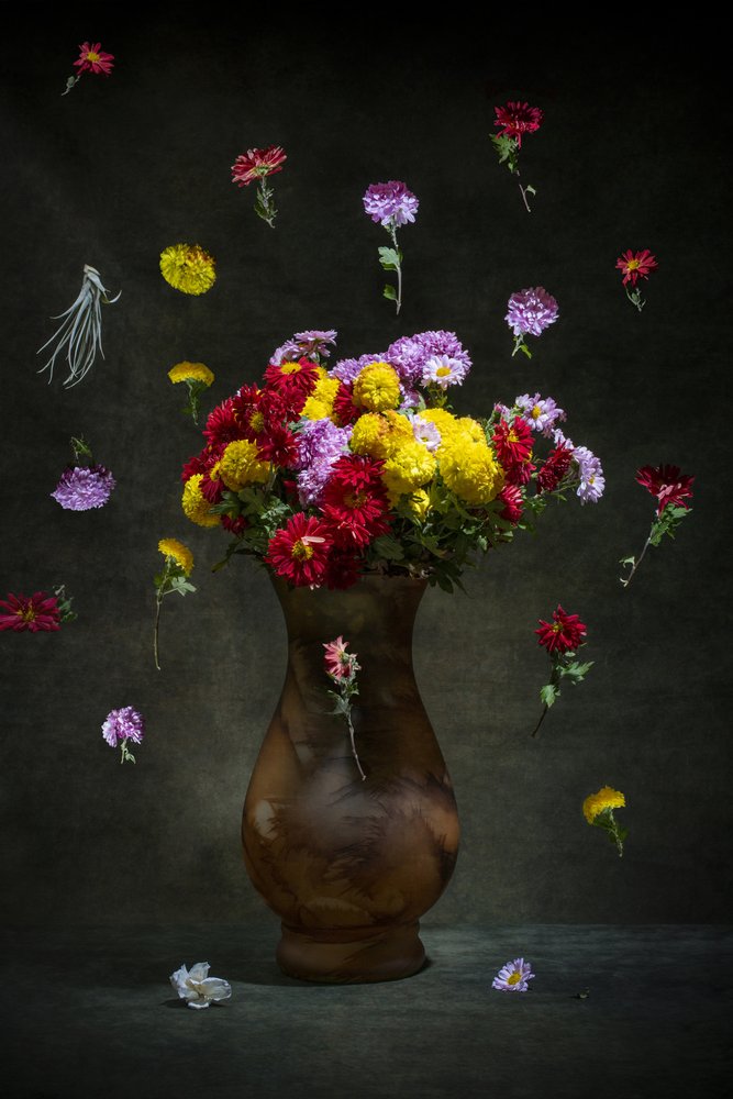 Drijvende, kleurrijke bloemen door Brig Barkow