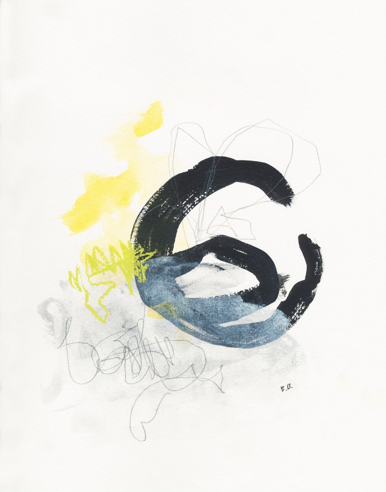 Dynamische abstracte werveling door Bronwyn Baker