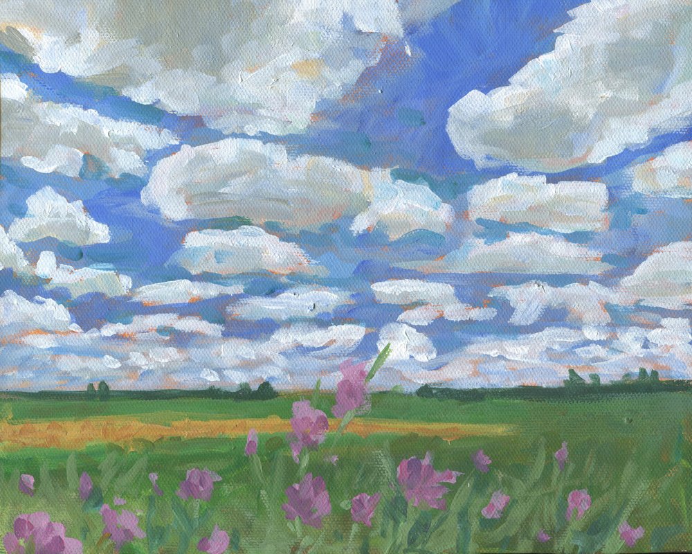 Zomerlucht boven wilde bloemen door Carrie Arnold