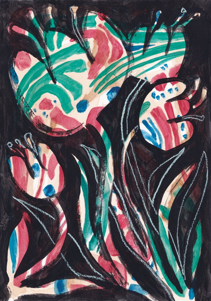 Levendige abstracte bloemen door Catalina Somolinos