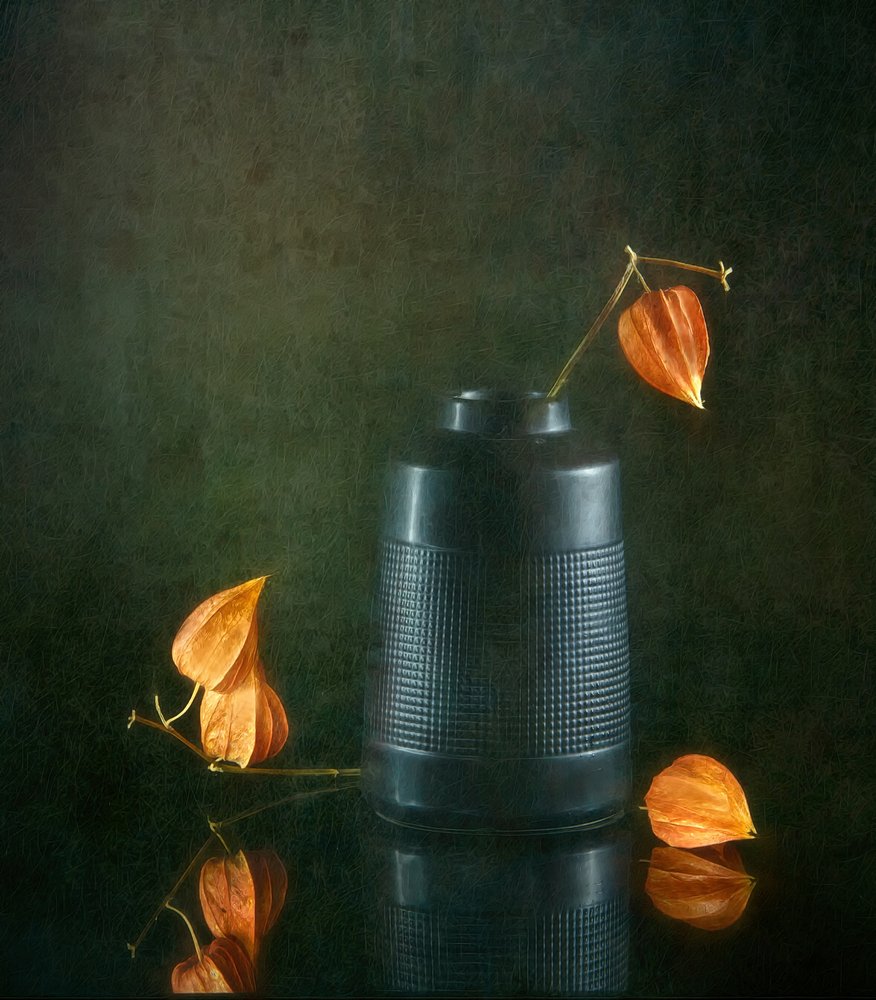 Herfstlantaarns en vaas door Catherine Wang