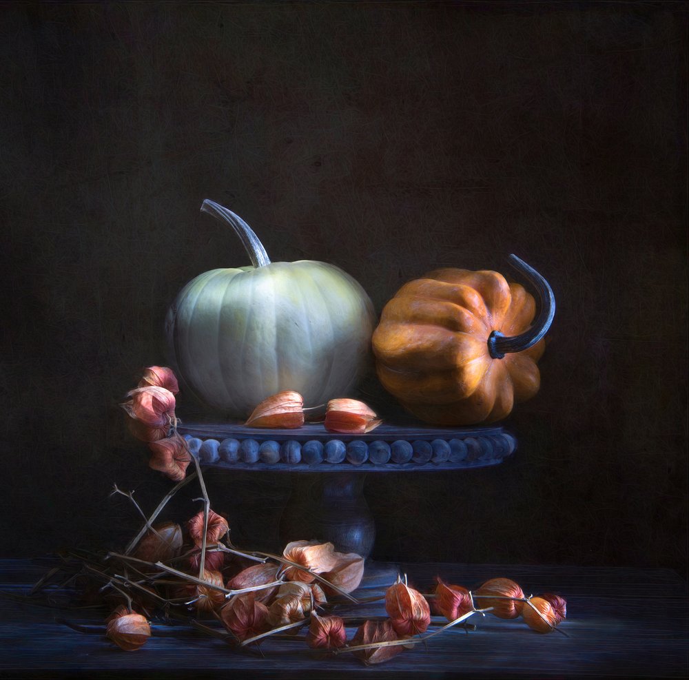 Herfstpompoenen en lantaarns door Catherine Wang