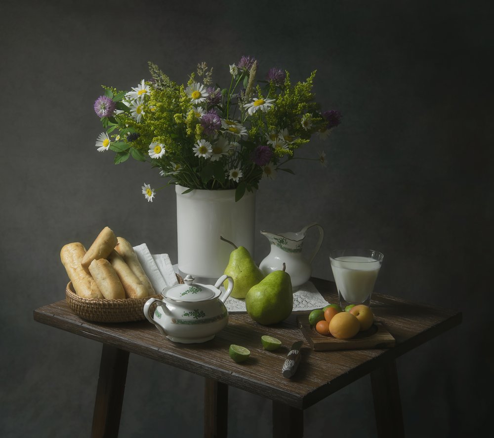 Rustiek zomers stilleven door Catherine Wang