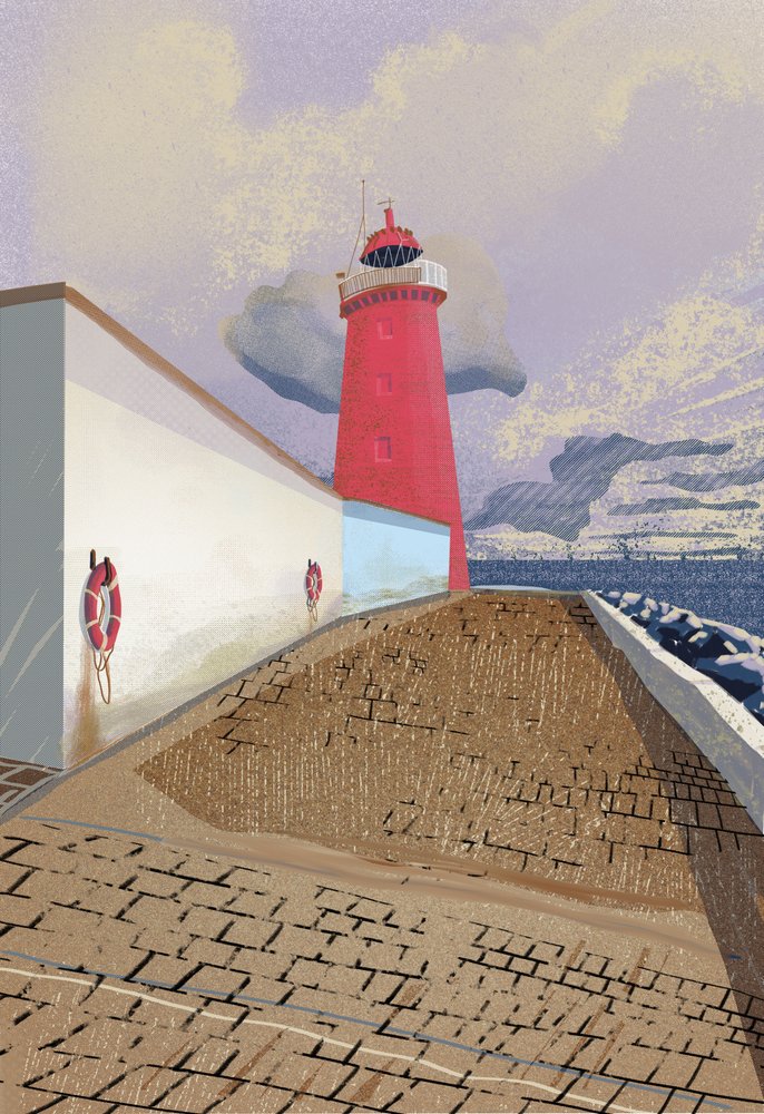 Rood Vuurtorenpad door Charlotte Trudgett