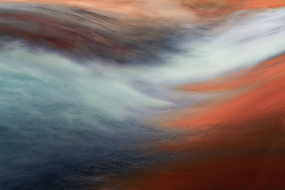 Abstracte kleurgolven door Christina Sillen