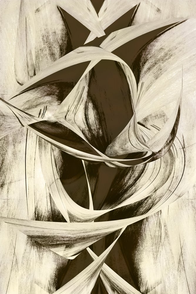 Dynamische abstracte stroming door Christina Sillen